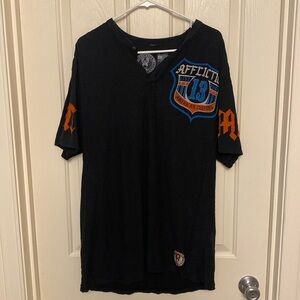 Affliction 1/4 button shirt